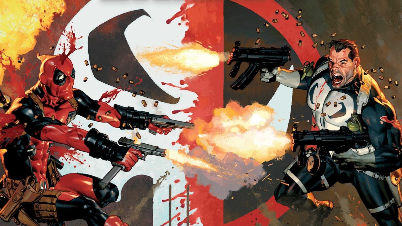 Los antihéroes más letales de Marvel se enfrentan en el nuevo crossover "Big Guns" de Deadpool y Punisher